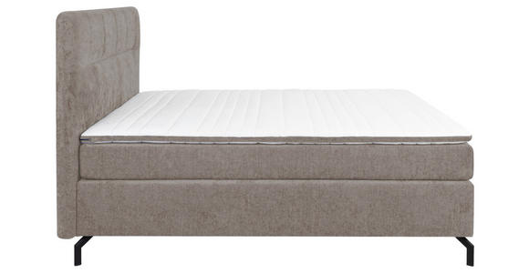 BOXSPRINGBETT 160/200 cm  in Hellbraun  - Hellbraun/Schwarz, Design, Textil/Metall (160/200cm) - Esposa