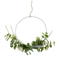 DIY Kranz; D30 Eukalyptus  - Schwarz/Weiß, Basics, Kunststoff/Textil (30cm)