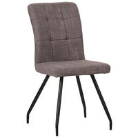 STUHL Mikrofaser Braun  - Schwarz/Braun, Design, Textil/Metall (44/88/59cm) - Boxxx