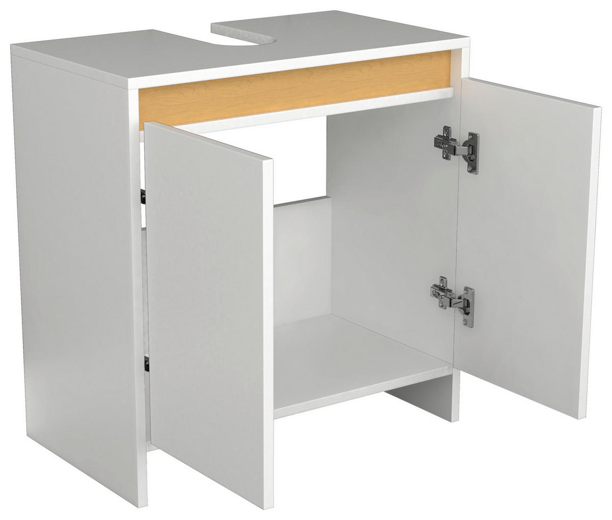 WASCHBECKENUNTERSCHRANK 58/60/33 cm  - Honigeiche/Eichefarben, MODERN, Holzwerkstoff (58/60/33cm) - MID.YOU