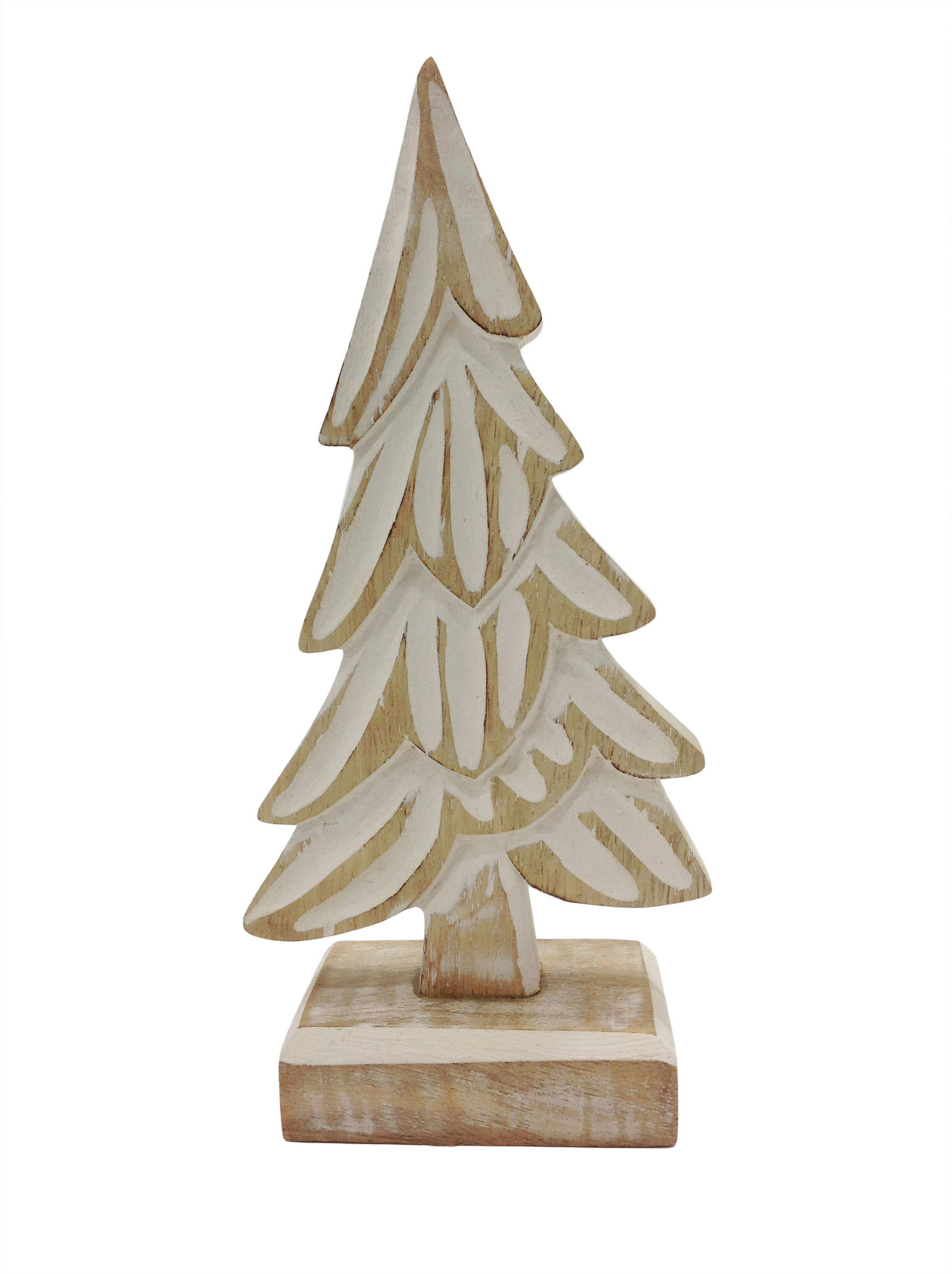 POM DECORATIV - alb/culoare natur, Lifestyle, lemn (10/21/5cm) - X-Mas