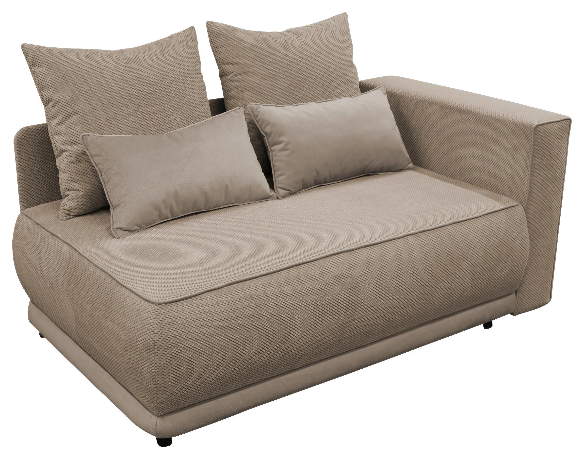 Thumbnail - Mid.you Récamiere Iga, Taupe, Textil, Füllung: Schaumstoff, 168x73x99 cm, Made in EU, Wohnzimmer, Sofas & Couches, Sofas...