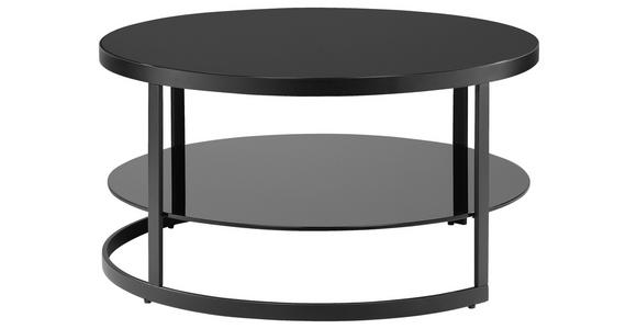 COUCHTISCH in Metall, Glas 80/80/42 cm  - Schwarz, Design, Glas/Metall (80/80/42cm) - Carryhome