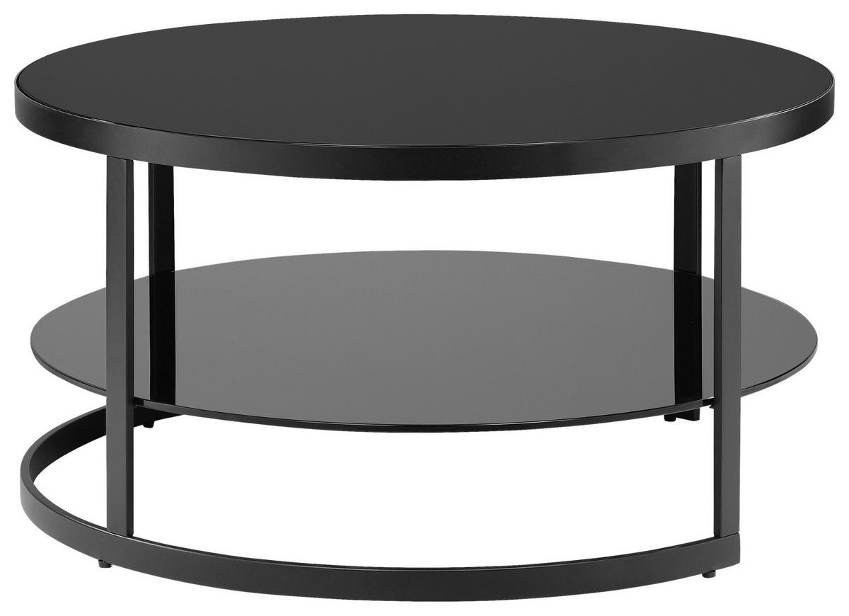 COUCHTISCH in Metall, Glas 80/80/42 cm  - Schwarz, Design, Glas/Metall (80/80/42cm) - Carryhome