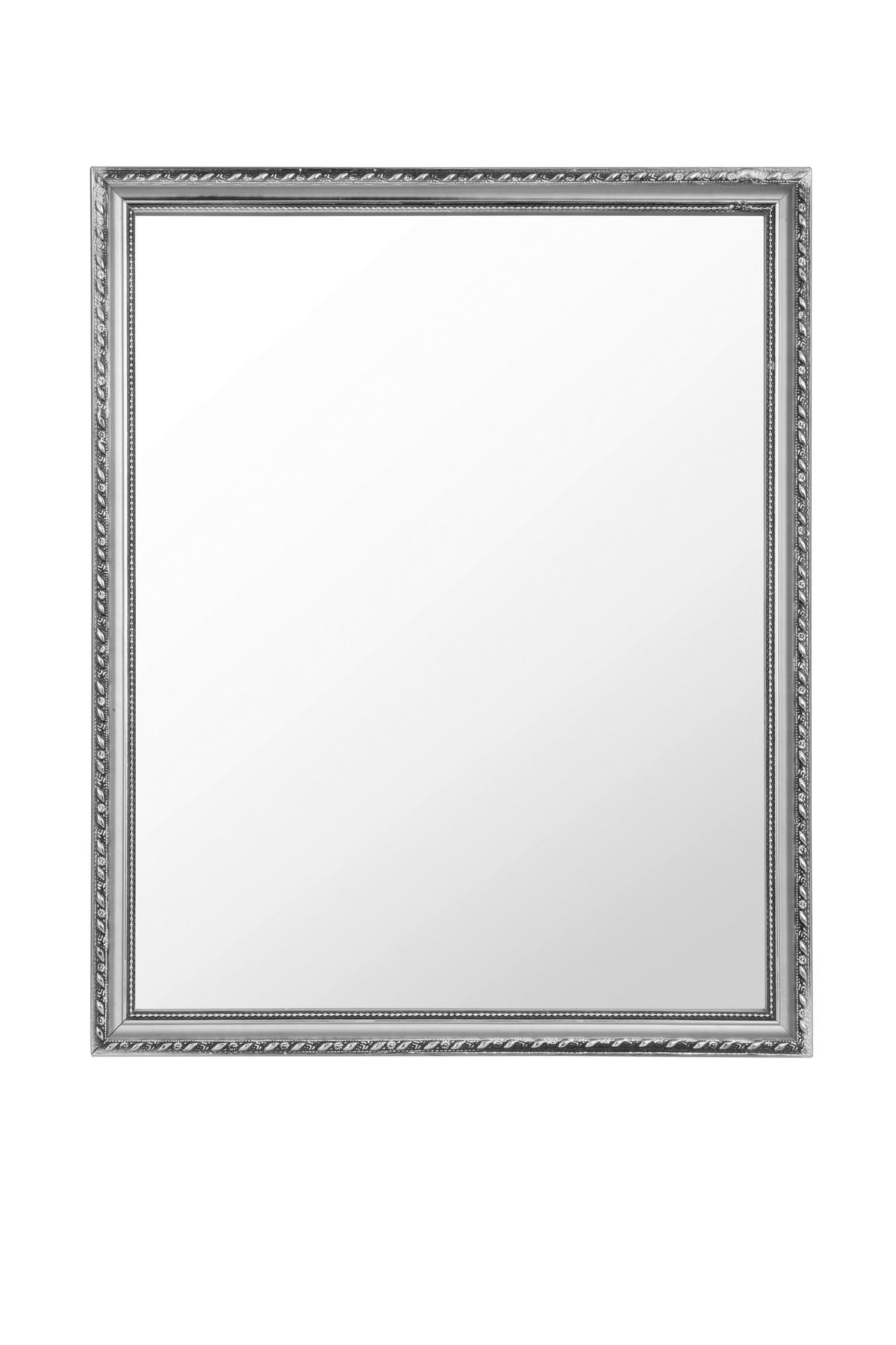 WANDSPIEGEL 45/55/2 cm    - Silberfarben, LIFESTYLE, Glas/Holz (45/55/2cm) - Carryhome