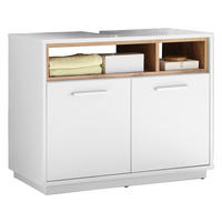 WASCHBECKENUNTERSCHRANK 80/64/40 cm  - Eichefarben/Alufarben, Design, Holzwerkstoff/Kunststoff (80/64/40cm) - MID.YOU