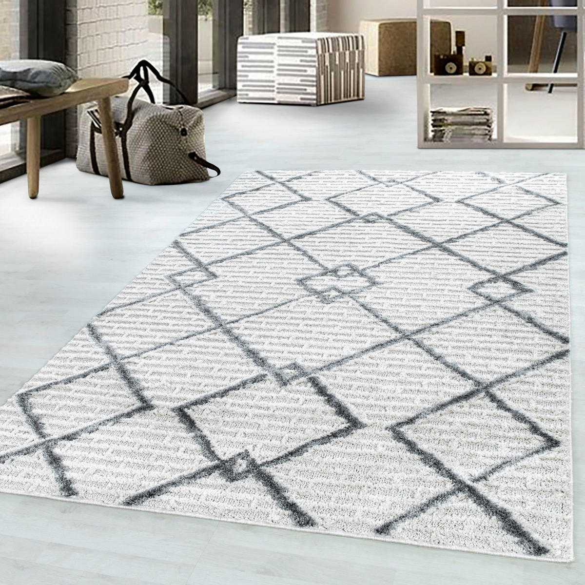VÄVD MATTA 80/150 cm Pisa 4701 Creme  - cremefärgad, Klassisk, textil (80/150cm)