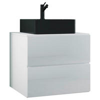 WASCHTISCHKOMBI 61 cm  - Weiss/Schwarz, Modern, Keramik/Holzwerkstoff (61cm) - MID.YOU