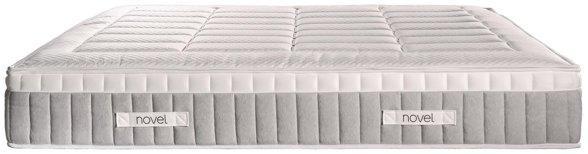 BOXSPRINGMATRATZE 90/200 cm, Höhe ca.: 30 cm,  - Weiß/Grau, Basics, Textil (90/200cm) - Novel