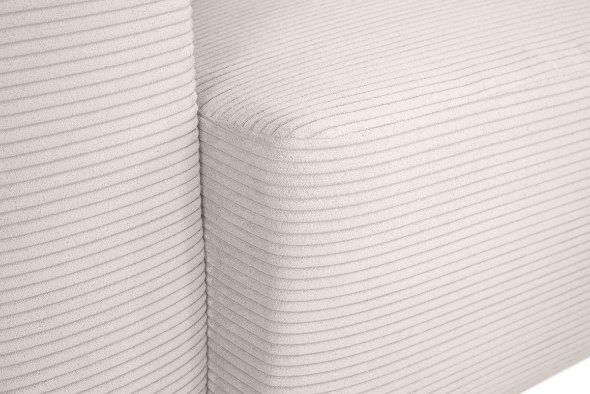 ECKSOFA in Cord Weiss  - Weiss, Design, Textil (250/151cm) - MID.YOU