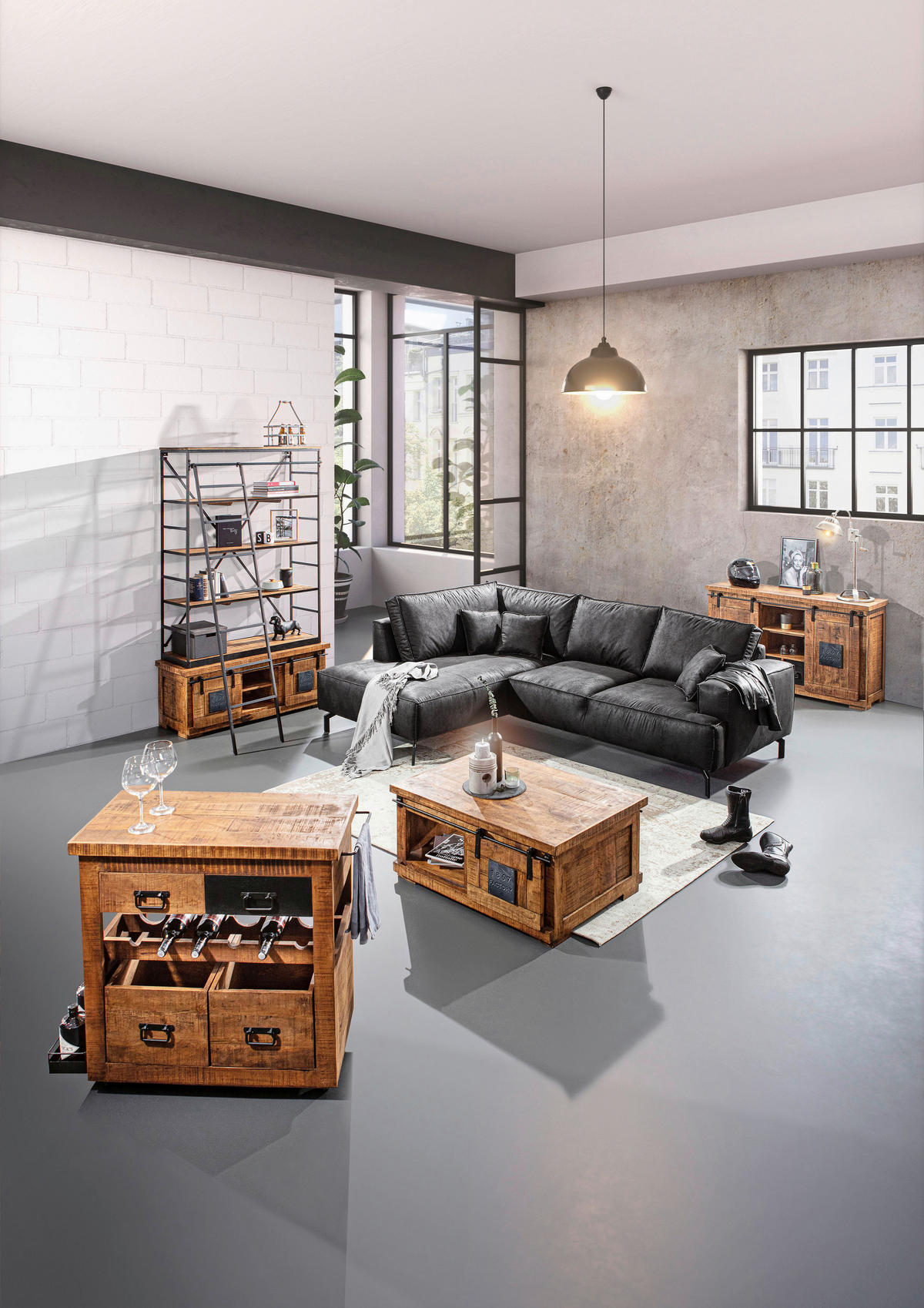 SIDEBOARD  in 145/85/45 cm  - Schwarz/Naturfarben, KONVENTIONELL, Holz/Holzwerkstoff (145/85/45cm) - Landscape