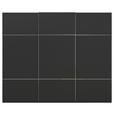 SCHWEBETÜRENSCHRANK 301/223/68 cm 3-türig Schwarz  - Chromfarben/Schwarz, KONVENTIONELL, Holzwerkstoff/Metall (301/223/68cm) - Novel