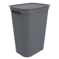 WÄSCHETONNE - Anthrazit, Basics, Kunststoff (43,1/34/52,9cm) - Rotho