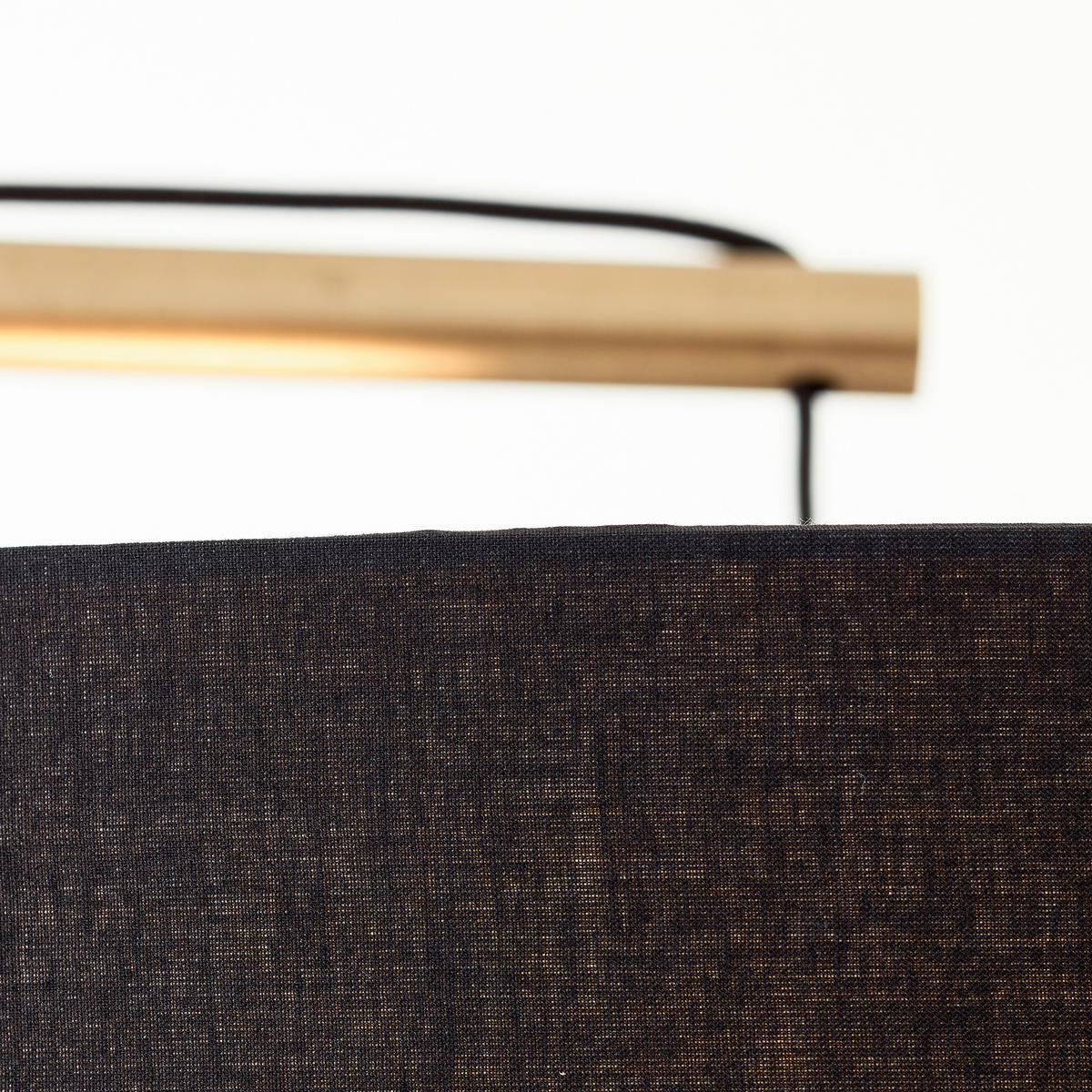 STOJEČA SVETILKA  Annice 160/193/50 cm            - črna/barve medenine, Trendi, kovina/tekstil (160/193/50cm)