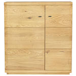 SCHUHSCHRANK 99/108,6/38 cm  - Eichefarben/Schwarz, Natur, Holz/Metall (99/108,6/38cm) - Linea Natura