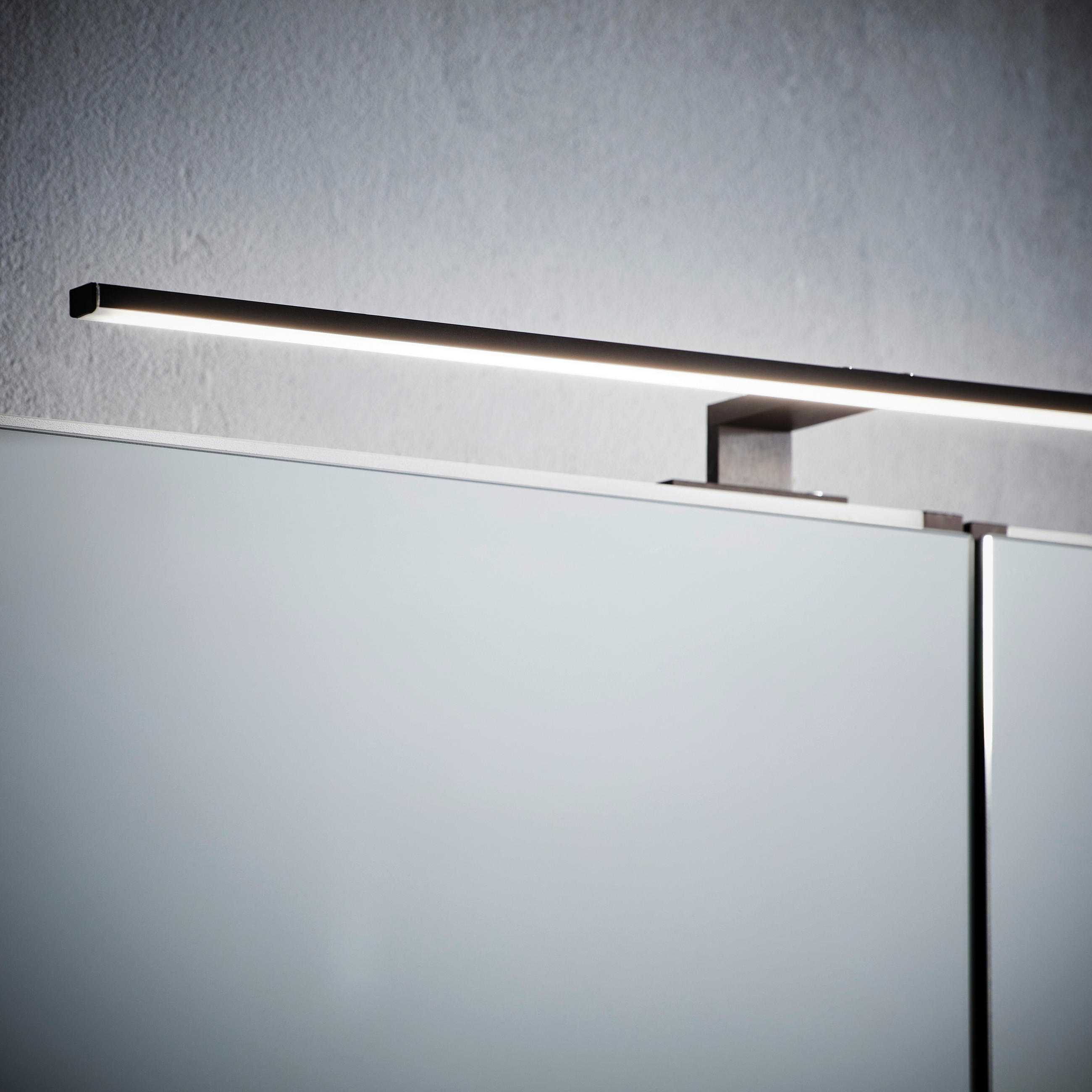AUFBAULEUCHTE Aufsatzleuchten 60/2,6/12,2 cm   - Schwarz, Basics, Kunststoff/Metall (60/2,6/12,2cm) - Sadena
