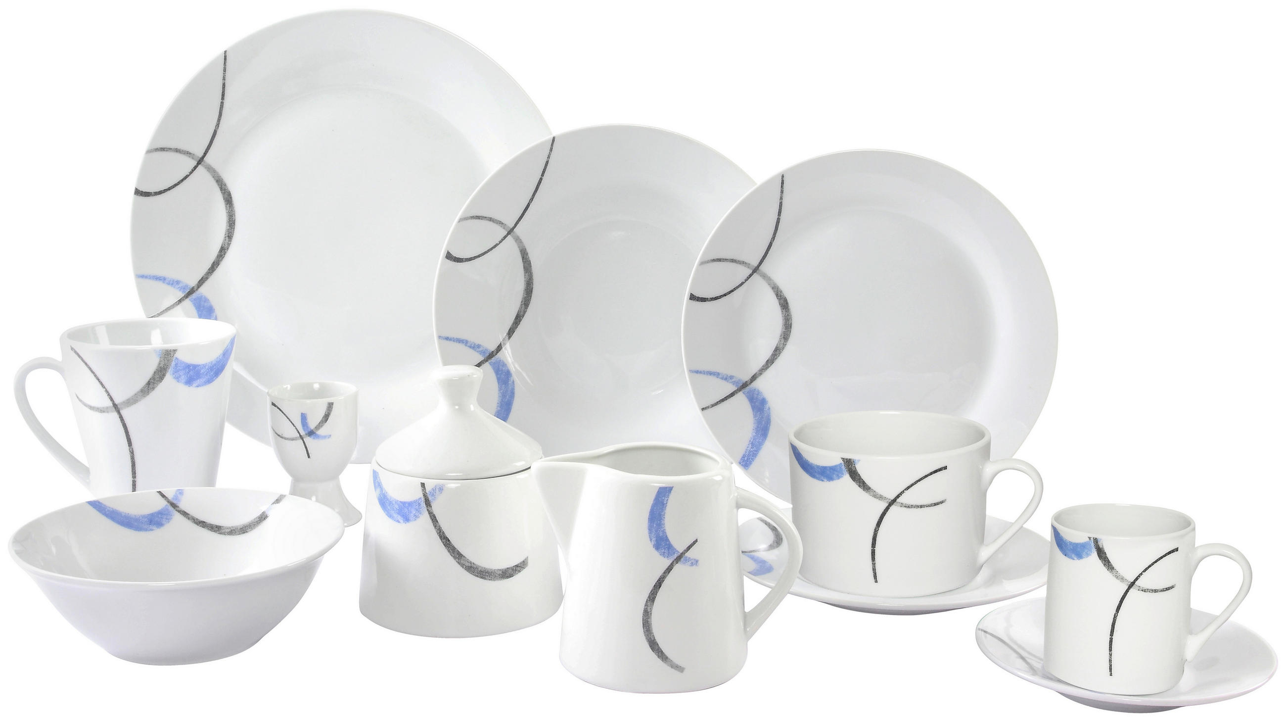 Kombiservice Kathalea Keramik 6 Personen Geschirr Set