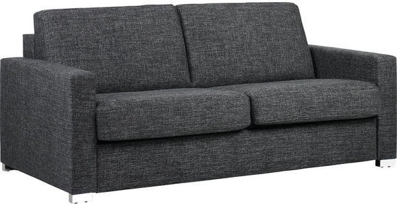 SCHLAFSOFA Anthrazit, Schwarz - Chromfarben/Anthrazit, KONVENTIONELL, Textil/Metall (188/86/97cm) - Novel