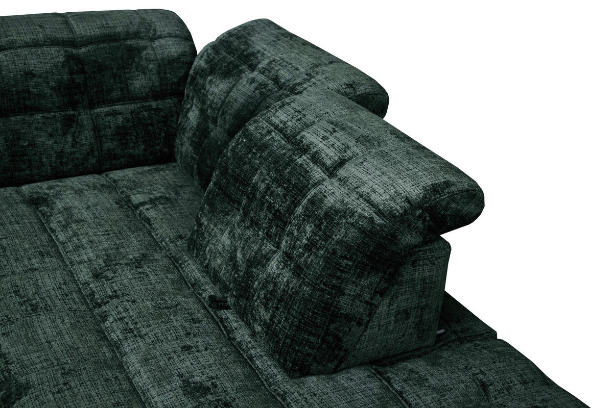 ROHOVÁ SEDAČKA, textil, zelená - černá/zelená, Design, dřevo/textil (297/216cm) - Xora