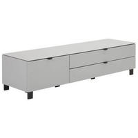 TV-ELEMENT - Hellgrau/Schwarz, Design, Glas/Holzwerkstoff (165/41,1/52,5cm) - Hom`in