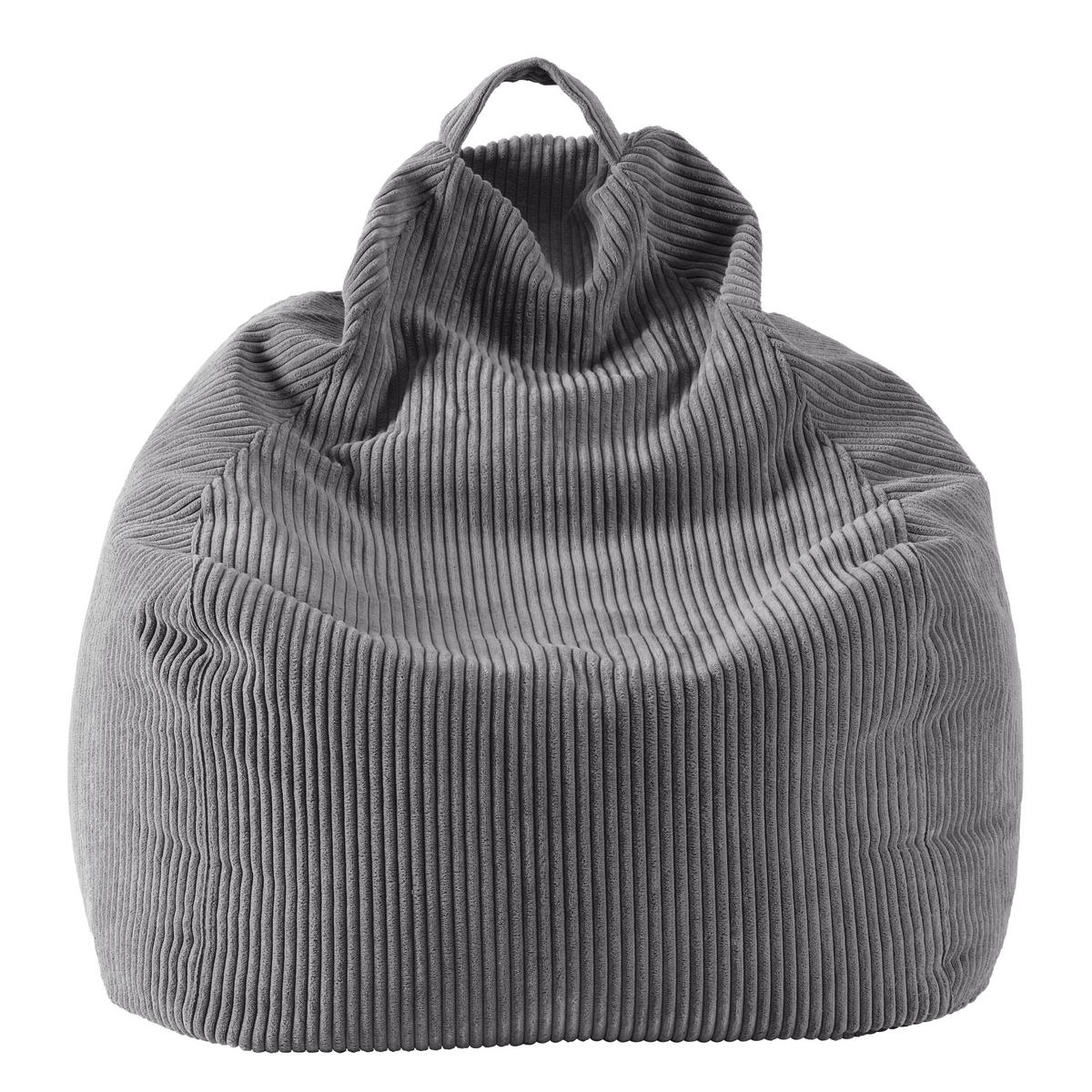 SITZSACK 190 l  - Anthrazit, Trend, Textil (80/85/80cm) - Livetastic