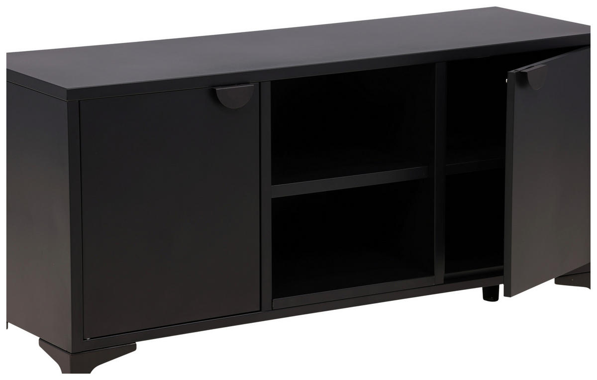 LOWBOARD  in 120/63/40 cm  - Schwarz, Design, Metall (120/63/40cm) - Livetastic