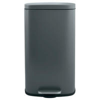 TRETEIMER 50 L  - Dunkelgrau/Schwarz, Basics, Kunststoff/Metall (42,7/29,7/64,3cm) - Spirella