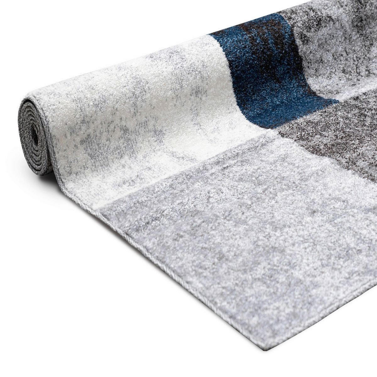 WEBTEPPICH 80/150 cm Phoenix-6042 Blau, Grau  - Blau/Grau, Design, Kunststoff/Textil (80/150cm) - Novel