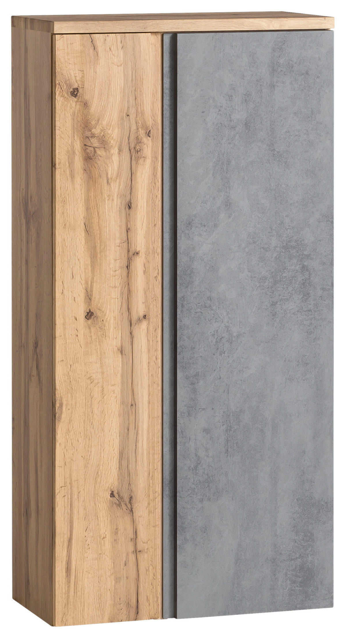 MIDISCHRANK 65/130/35 cm  - Eiche Wotan/Hellgrau, Modern, Holzwerkstoff (65/130/35cm) - Held