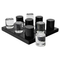 DEKOSPIEL - Klar/Schwarz, Trend, Glas/Naturmaterialien (25/25/7,5cm) - Ambia Home