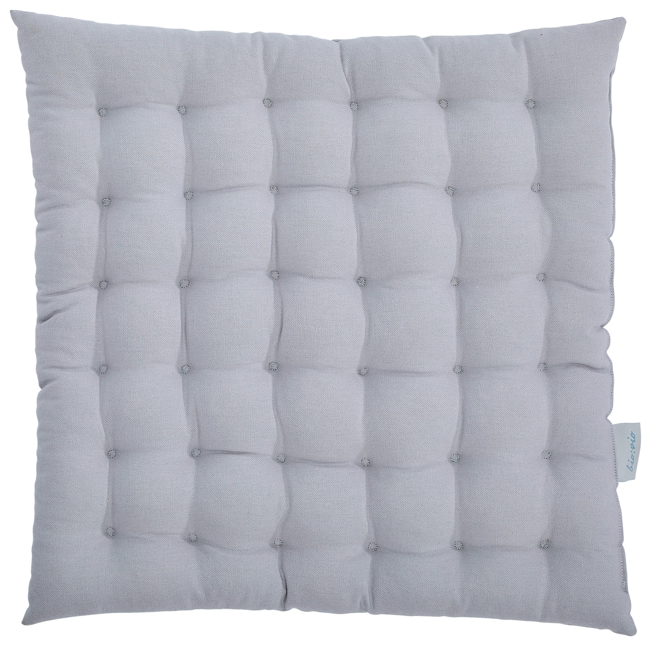 PODUŠKA NA SEDENIE,  - svetlosivá, Basics, textil (38/38/4cm) - Bio:Vio