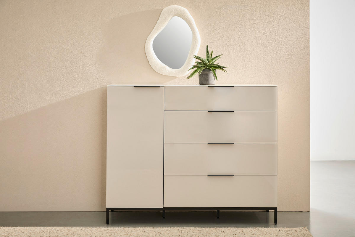 FUßGESTELL - Schwarz, Basics, Metall (135/13/40,5cm) - Novel