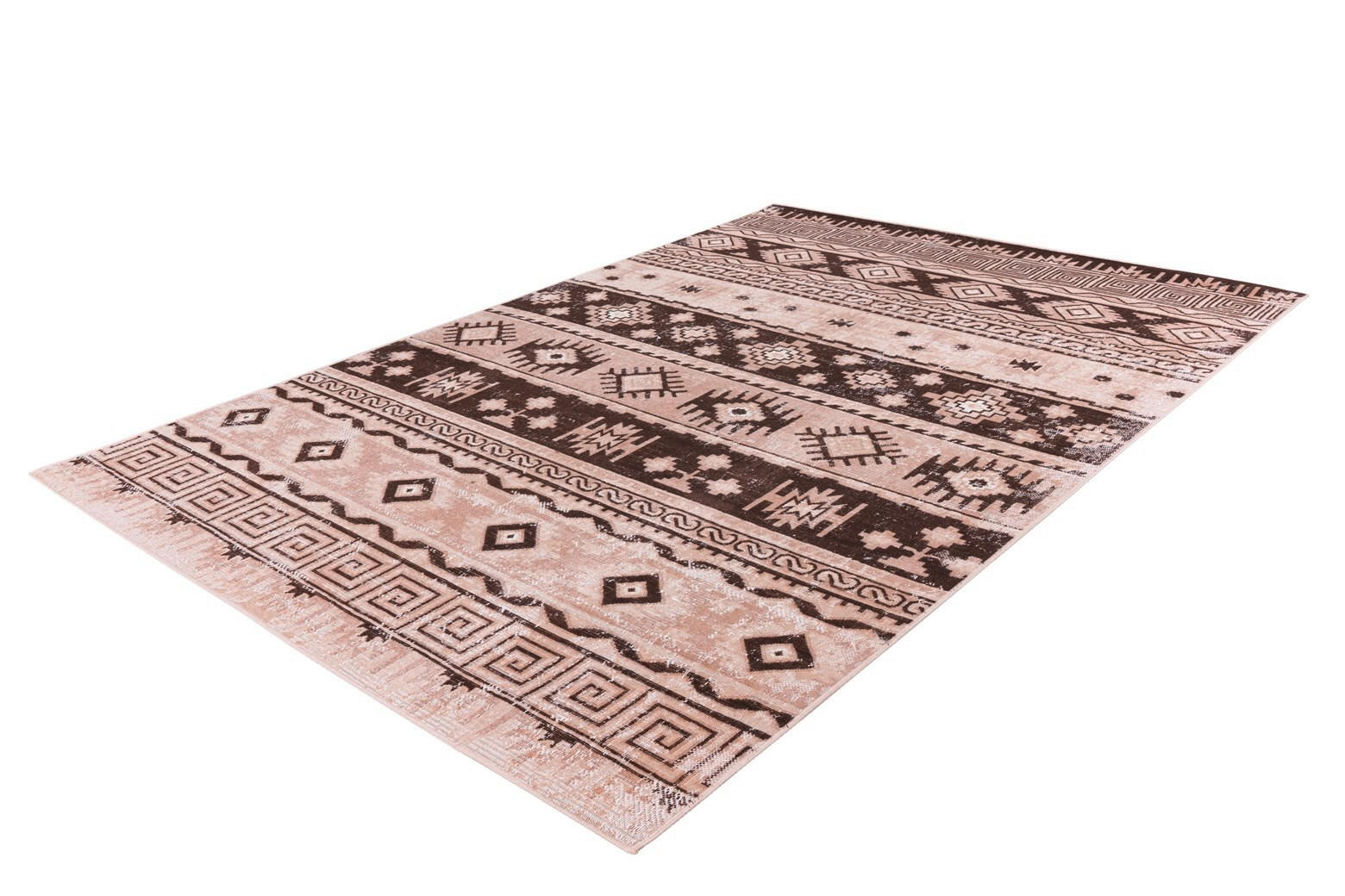 Thumbnail - Novel Flachwebeteppich, Taupe, Textil, Vintage, rechteckig, 80x150 cm, Oeko-Tex® Standard 100, pflegeleicht, Teppiche & ...