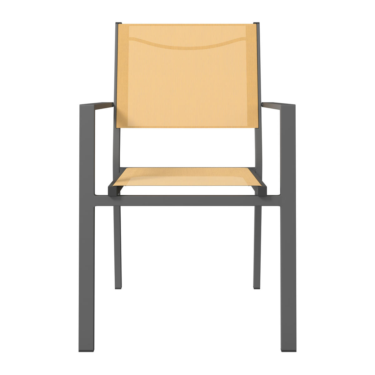 STAPELSESSEL Aluminium Anthrazit, Gelb  - Anthrazit/Gelb, Design, Textil/Metall (57/88/58cm) - Ambia Garden