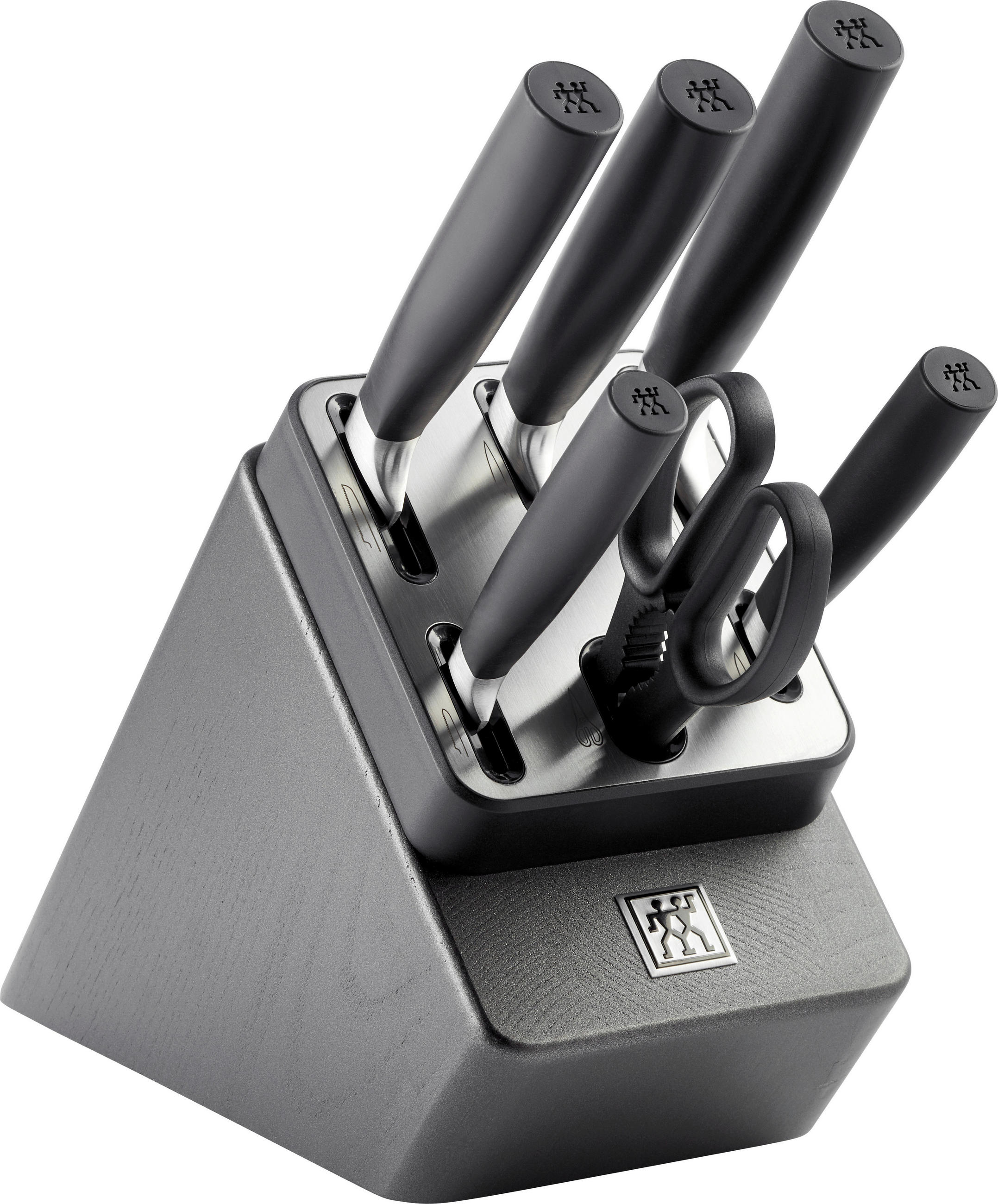 MESSERBLOCK 7-teilig  - Schwarz, Basics, Metall (25,4/35,6/8cm) - Zwilling