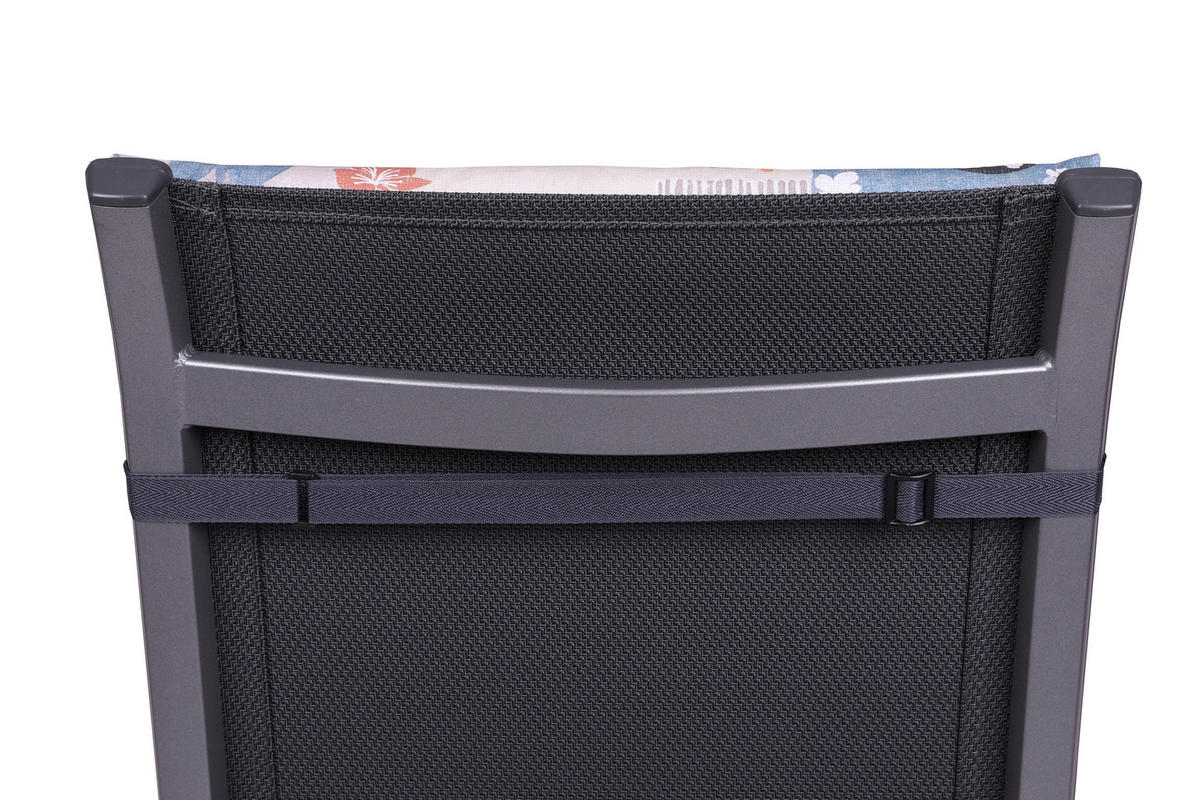 SZÉKPÁRNA kék, fekete, fehér, taupe, rozsdavörös levelek  - fekete/rozsdavörös, Basics, textil (48/5/118cm) - Ambia Garden