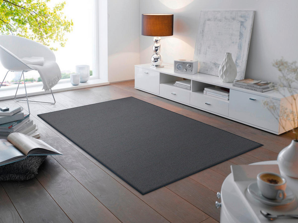 COVOR CU ȚESĂTURĂ PLATĂ Smokey Mount  - gri închis, Konventionell, plastic/textil (120/180cm) - wash+dry