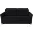 SCHLAFSOFA in Leder Schwarz - Chromfarben/Schwarz, KONVENTIONELL, Leder/Metall (185/82/100/100cm) - Bali SCHLAFSOFA in Leder Schwarz - Chromfarben/Schwarz, KONVENTIONELL, Leder/Metall (185/82/100/100cm) - Bali