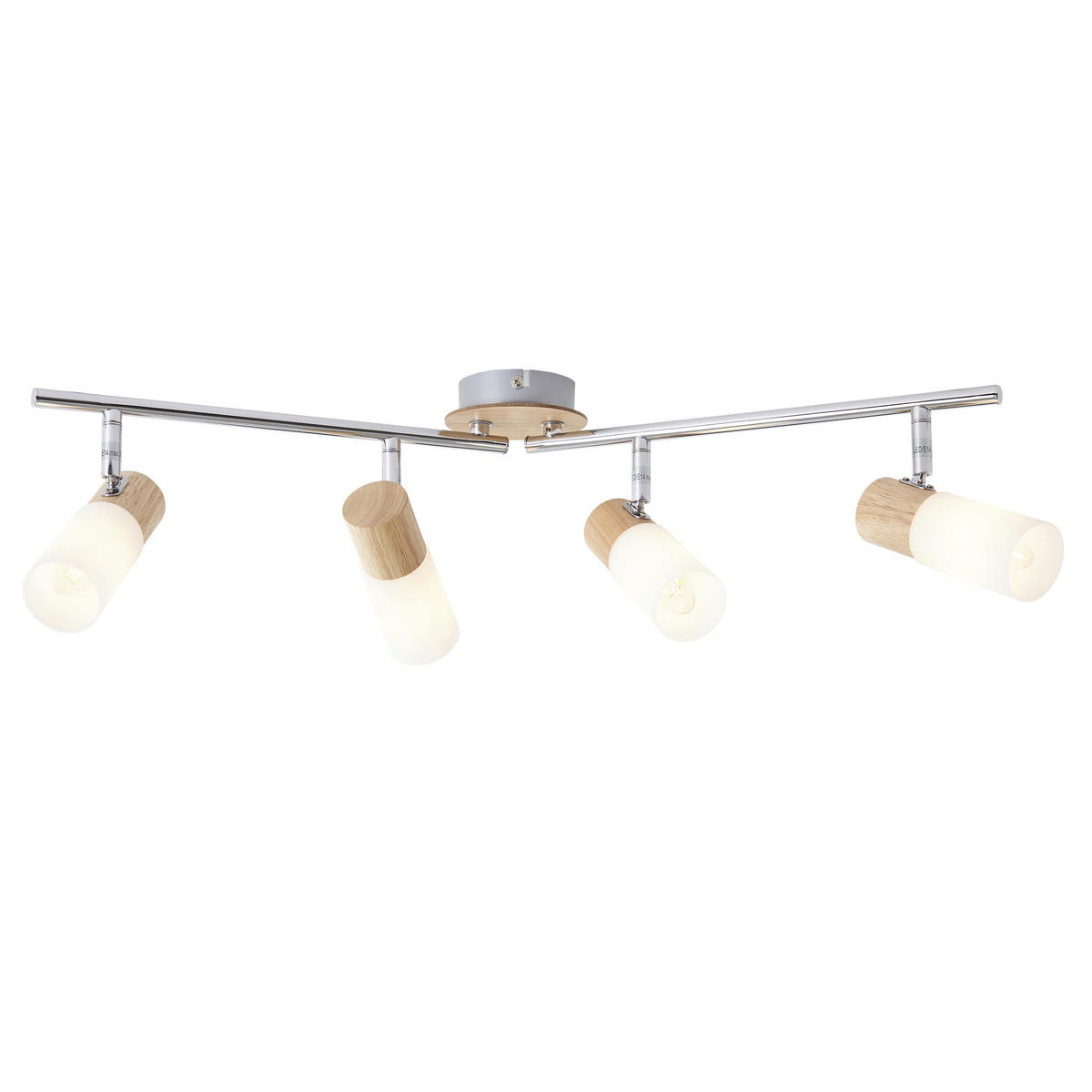 DECKENLEUCHTE    68/11,5/18 cm  - Weiß, KONVENTIONELL, Holz/Kunststoff (68/11,5/18cm) - Brilliant