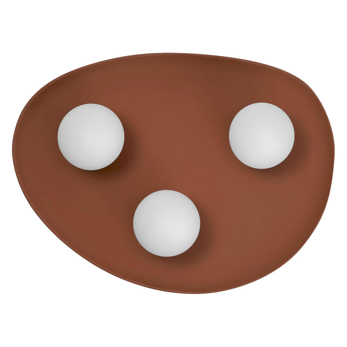 DECKENLEUCHTE    50/38,5/15,5 cm  - Braun, Basics, Glas/Keramik (50/38,5/15,5cm) - Osram