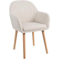 ARMLEHNSTUHL in Holz, Textil Naturfarben, Beige  - Beige/Naturfarben, MODERN, Holz/Textil (56/82/57cm) - MID.YOU