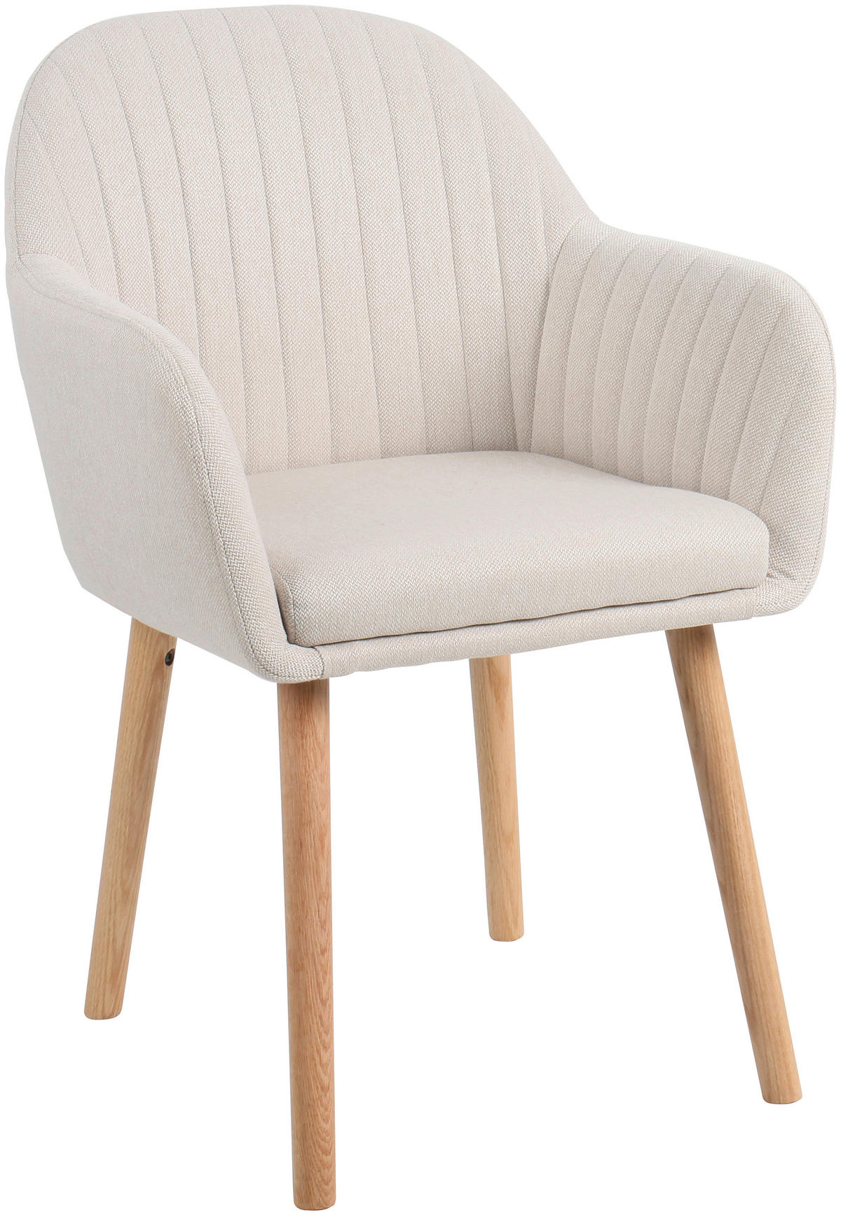 ARMLEHNSTUHL in Holz, Textil Naturfarben, Beige  - Beige/Naturfarben, MODERN, Holz/Textil (56/82/57cm) - MID.YOU