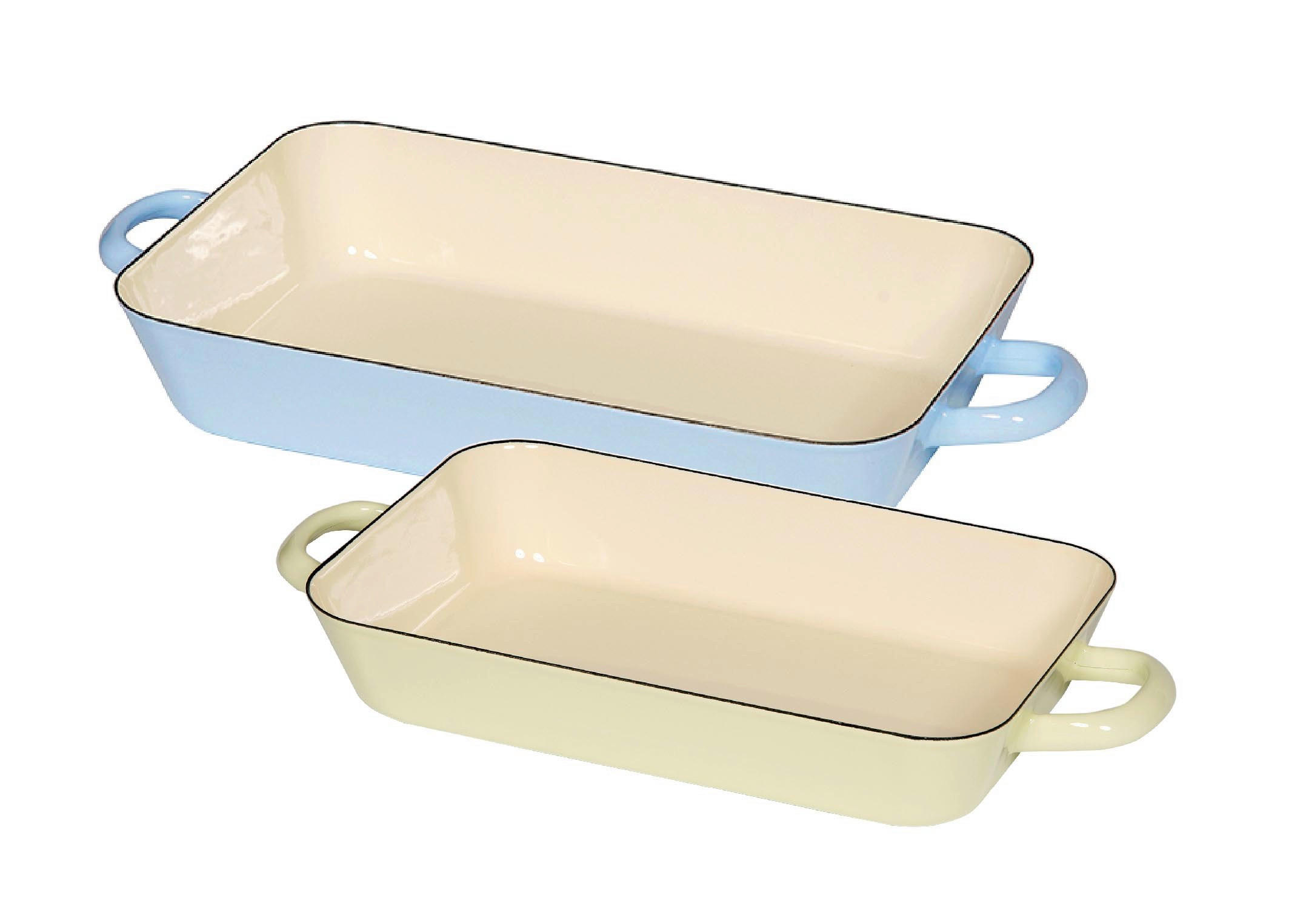 AUFLAUFFORMENSET Metall 2-teilig  - Pastellblau/Gelb, Basics, Metall - Riess