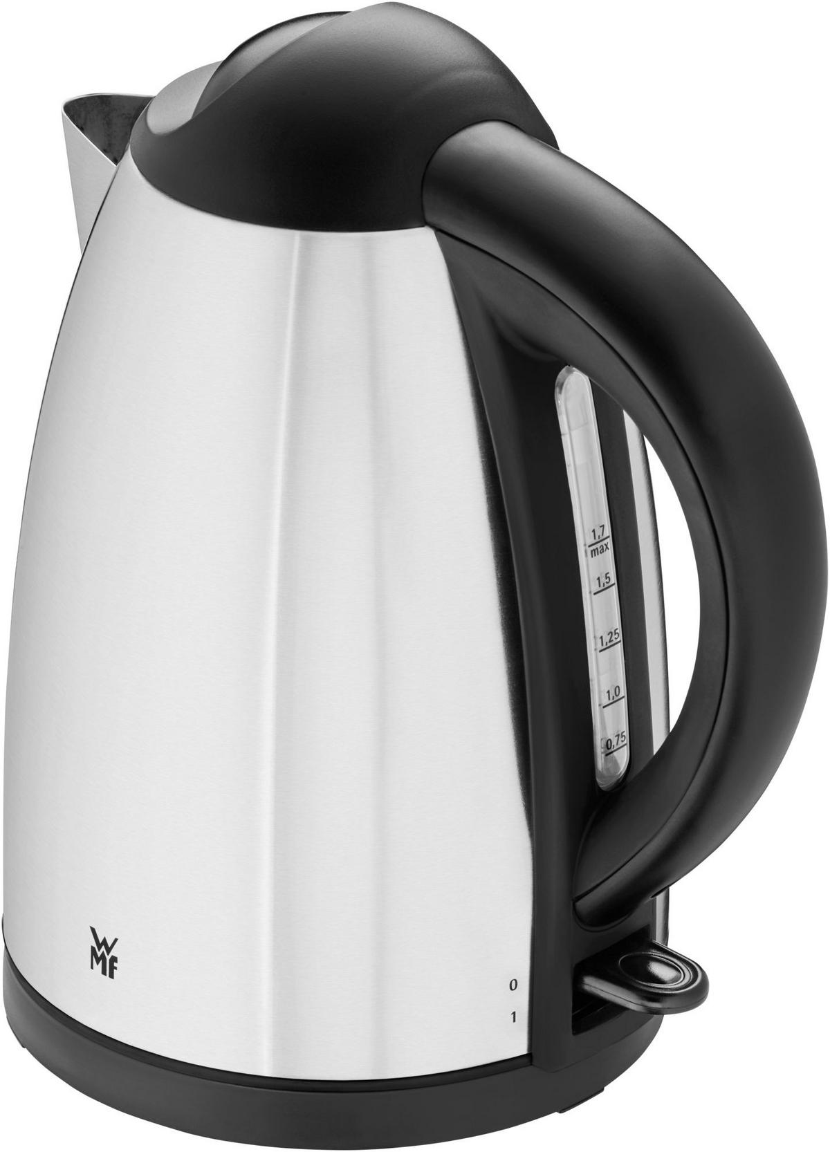 WASSERKOCHER Bueno 1.7 L  - Silberfarben/Schwarz, Design, Metall (21,6/16,4/23,8cm) - WMF
