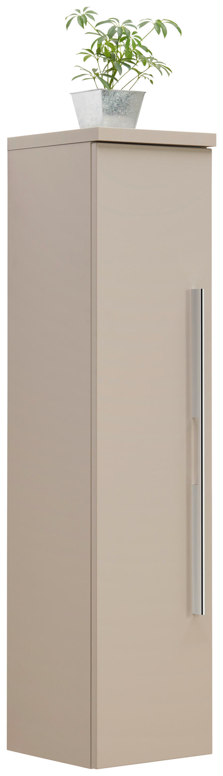 MIDISCHRANK 30/130,8/30 cm  - Chromfarben/Grau, Design, Glas/Holzwerkstoff (30/130,8/30cm) - Novel