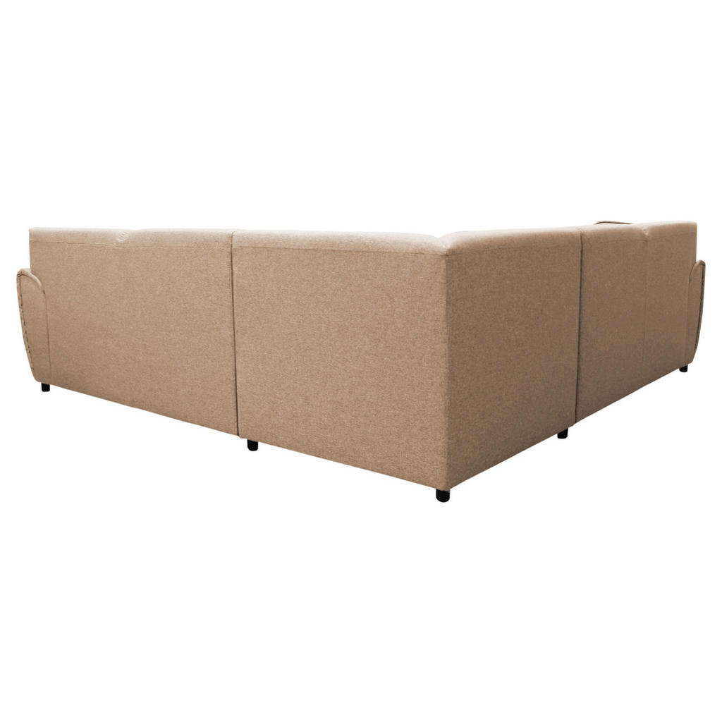 Thumbnail - Livetastic Ecksofa, Beige, Textil, 5-Sitzer, Füllung: Schaumstoff, Ottomane rechts, L-Form, 266x266 cm, Made in EU, Rück...