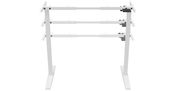 TISCHGESTELL 120-160/70/75-120 cm - Weiß, Design, Kunststoff/Metall (120-160/70/75-120cm) - Carryhome