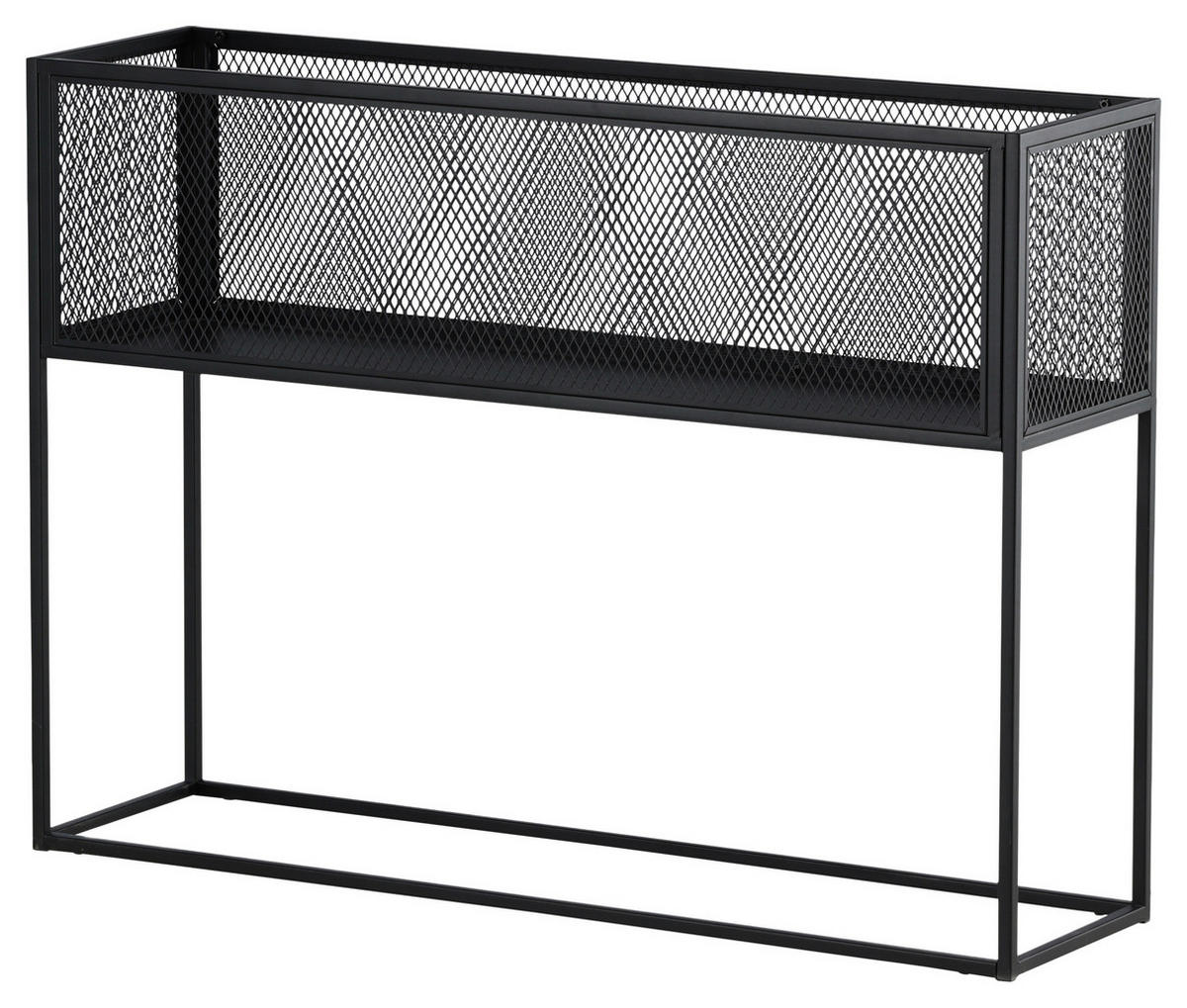 BÜCHERWAND Schwarz  - Schwarz, Design, Metall (110/80/30cm) - Livetastic