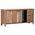 SIDEBOARD 170/80/44 cm  - Schwarz/Akaziefarben, LIFESTYLE, Glas/Holz (170/80/44cm) - Landscape