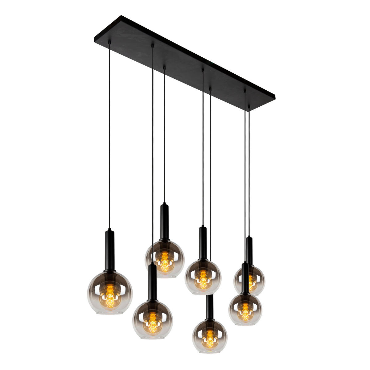 HÄNGELEUCHTE 130/30/150 cm  - Schwarz, Design, Glas (130/30/150cm) - Lucide